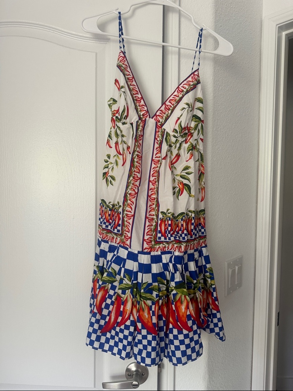 FARM Rio White Picnic Peppers Mini Dress Size Small